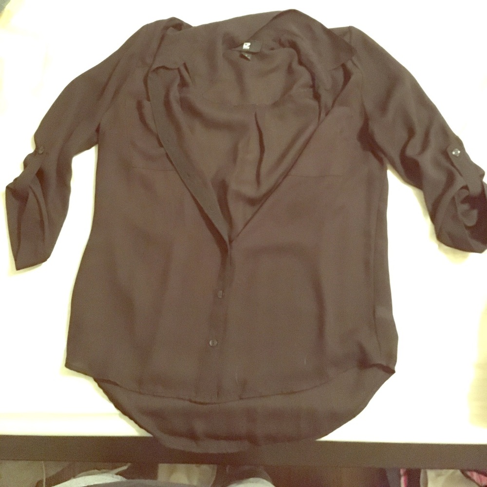 Black blouse- see through